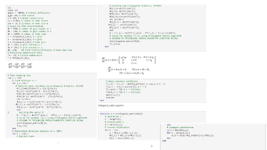 equation solution with crank-nicolson+ADI my code goes to NaN after few time