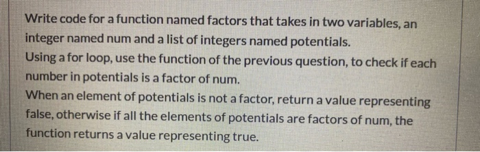  Please write a code for Python3 Write code for a function