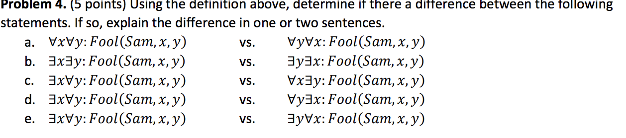 Let (, , ) be a predicate that represents the statement makes