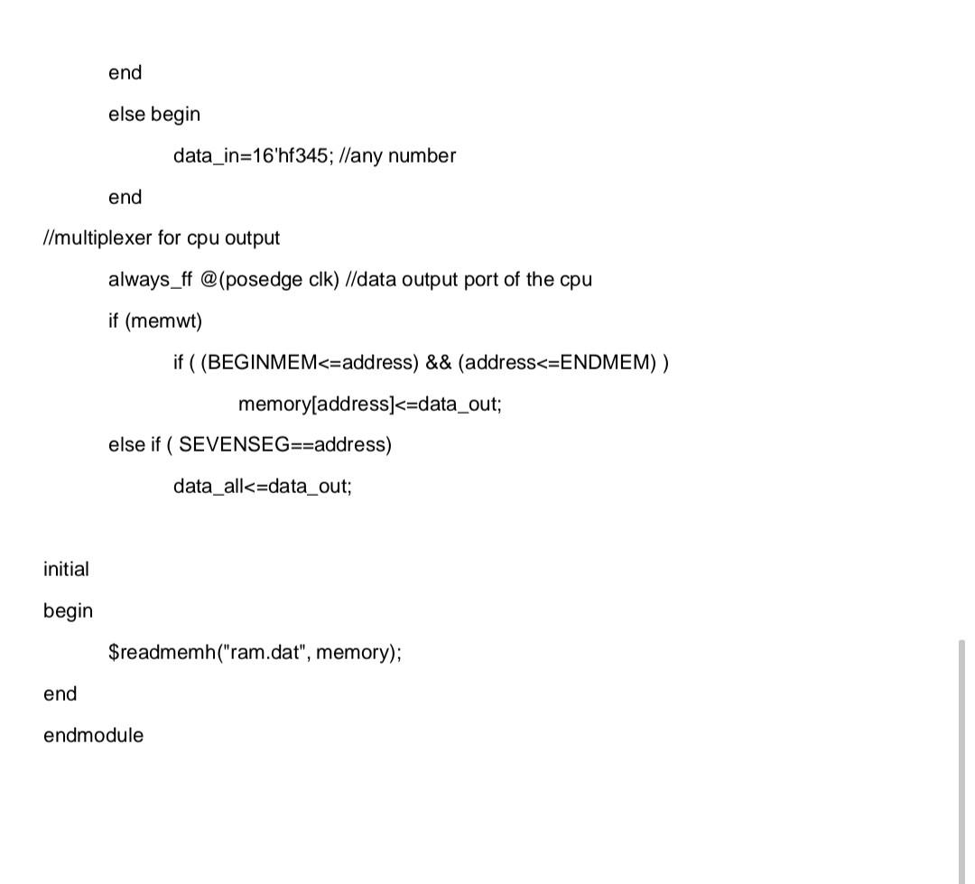 scene on a VGA monitor. Your system will start by drawing a