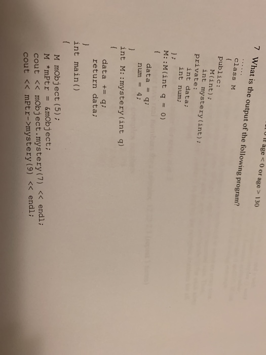 Data Structure U lf age 130 What is the output of