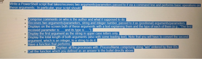  I need help with the function part!! Vrite a PowerShell script