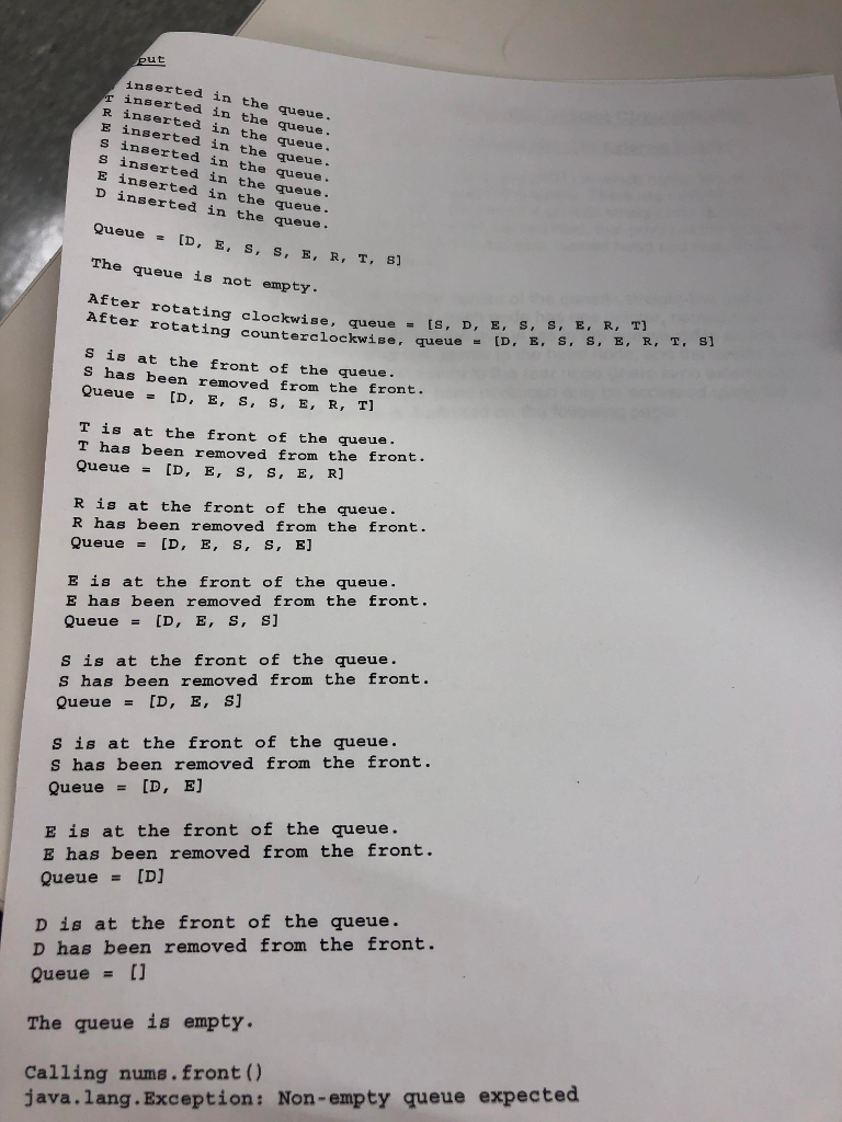 CircularQueue implements CircularQueueInterface { private Node rear; private int length; /** *