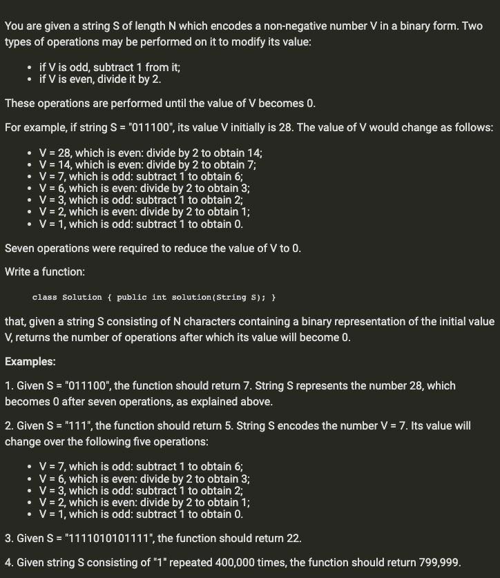  Java 8 please You are given a string S of length