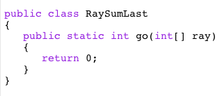 and sum up all values> than the last value in the array.