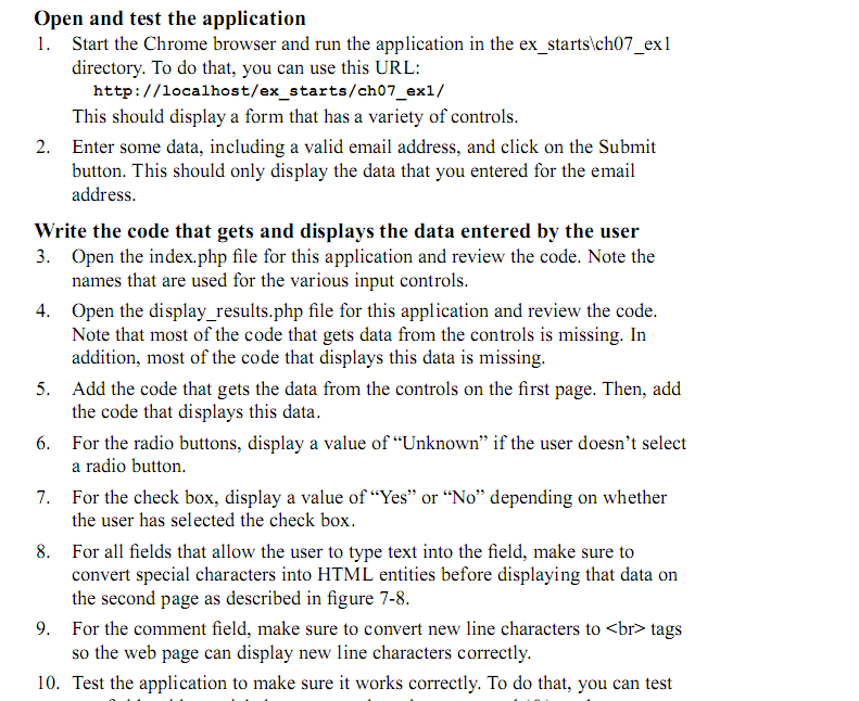  Open and test the application 1. Start the Chrome browser and