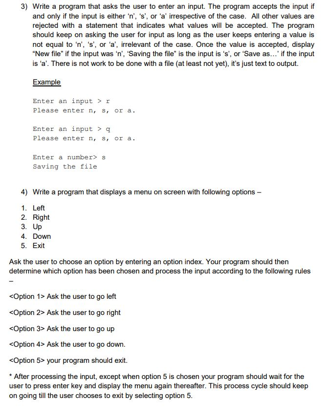 program that asks the user for a number. The program should only