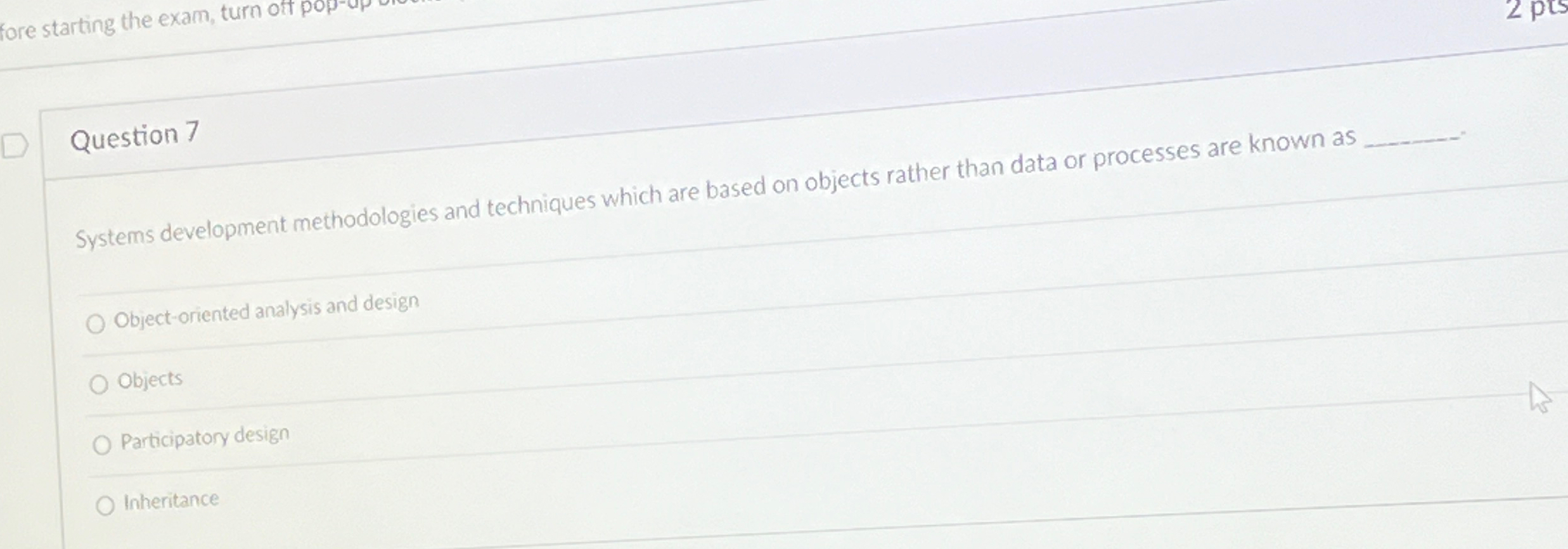  Systems development methodologies and techniques which are based on objects rather
