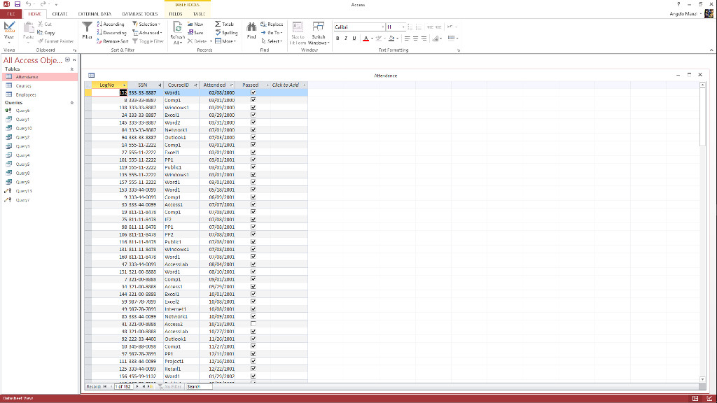 Database (ill put into access database myself, just need the SQL): (I