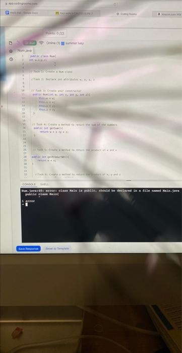 a main class IfTask 2t Declare int attritutes w, x,y,z VI Task-3: