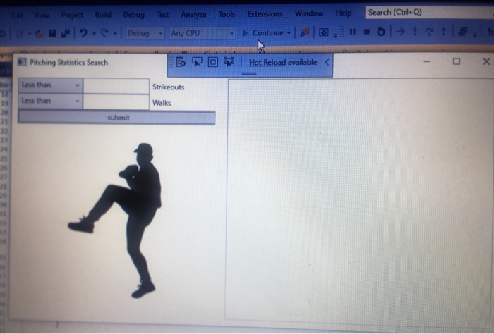 baseball image etc just need program to display like the sample out