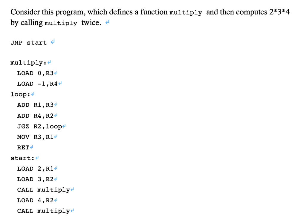 Draw the call stack as it would look during the execution