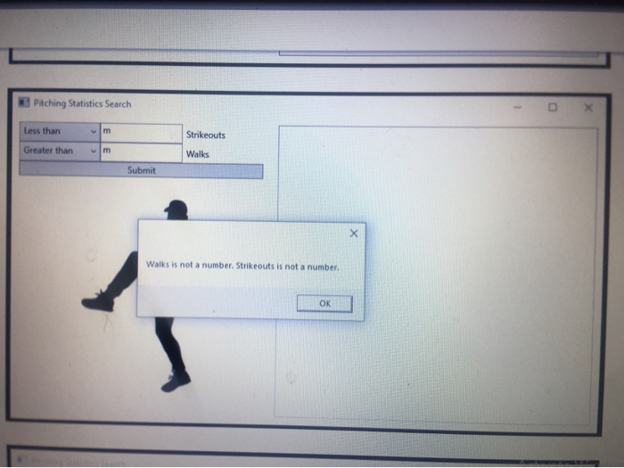 text box Get the input from the "walks" text box Assume the