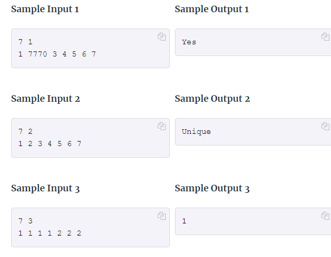 i in range(n): for j in range(i,n): if a[i]!=a[j] and a[i]+a[j]==7777: c=1