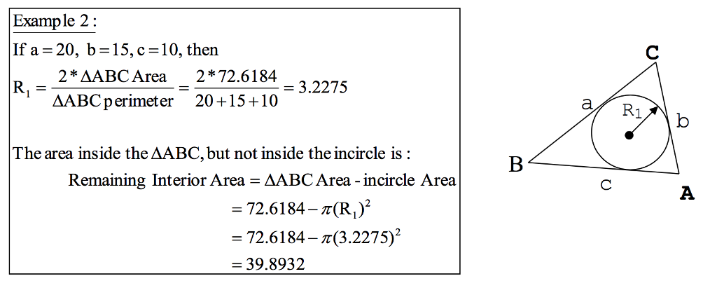 length of the 3 sides of a triangle, and then... check to