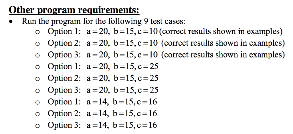 the triangle to be valid, 6 conditions must be met: o a
