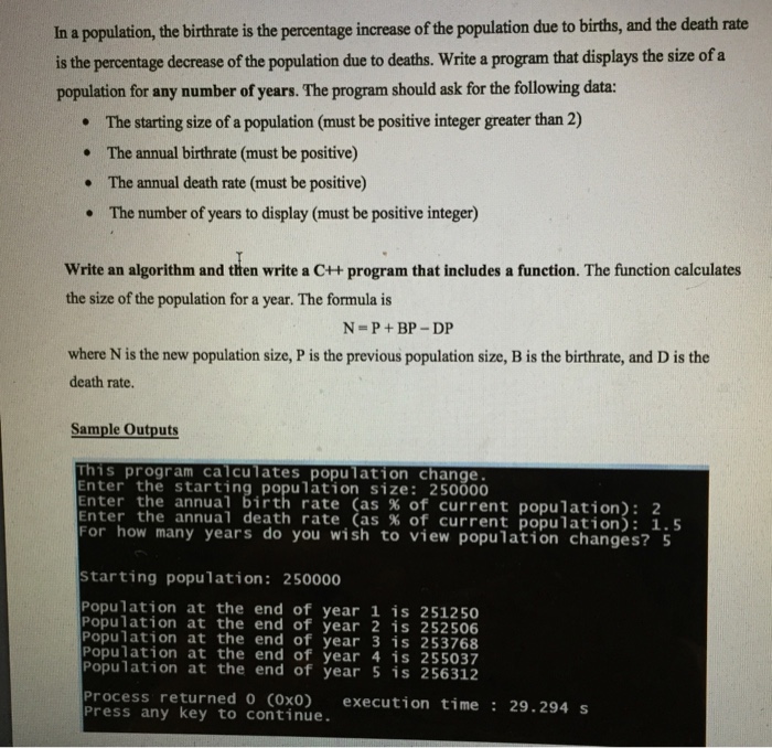  Please write an algorithm and then write a c++ program that