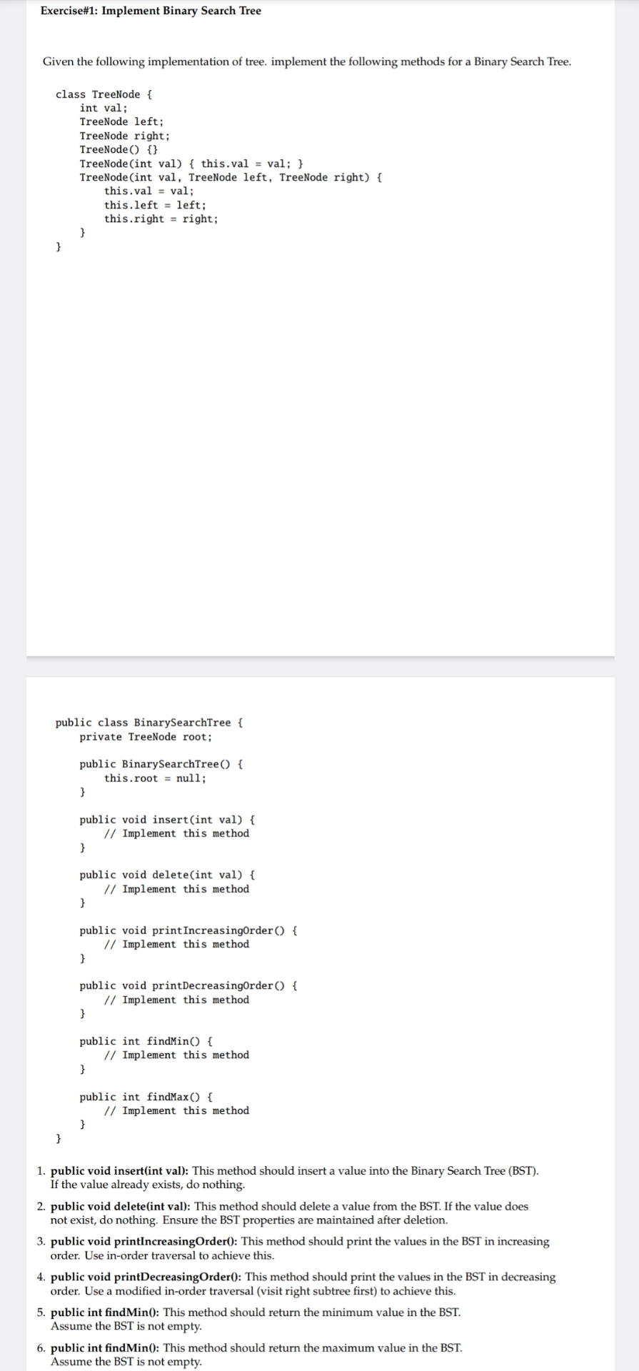  Exercise#2: Tree Questions Questions: 1.) Prove that the maximum number of