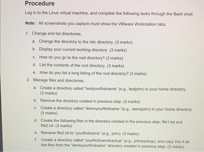  i need help with linux homework!! Log in to the Linux