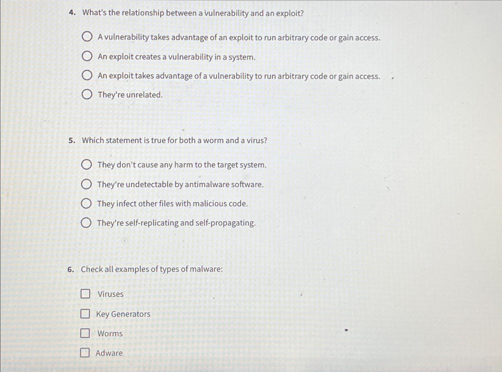  What's the relationship between a vulnerability and an exploit? A vulnerability