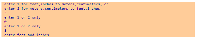 she wants to convert from feet and inches to meters and centimeters
