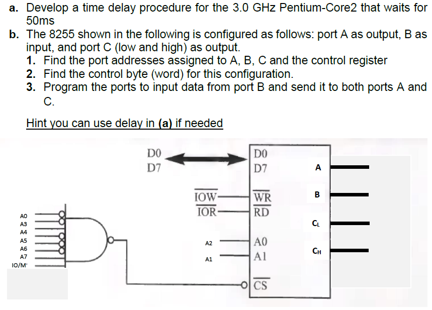  a. Develop a time delay procedure for the 3.0GHz Pentium-Core 2
