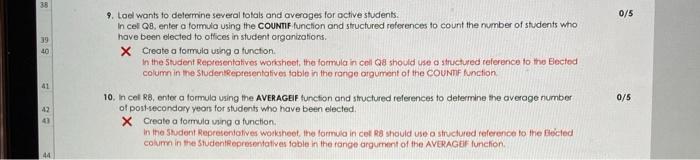 i need help with #10, it must be a structured reference 9.