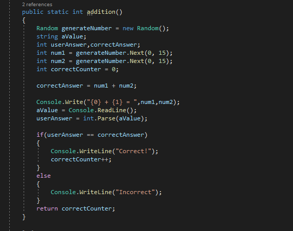users to practice addition/subtraction/multiplication. I ran into some problems since want the