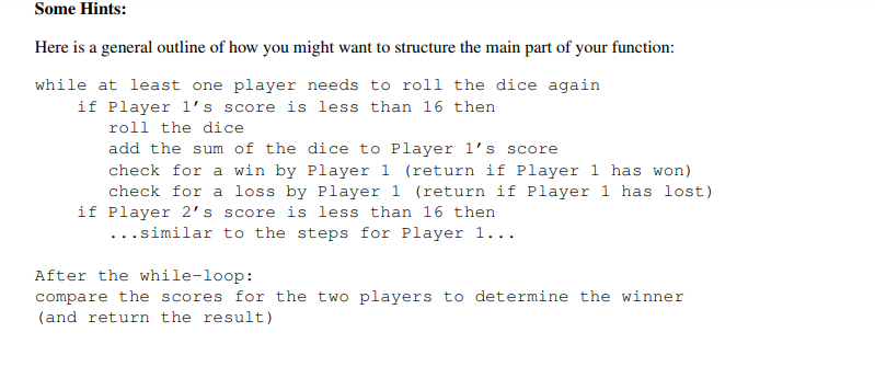 with no interaction from the user. The game rules are as follows: