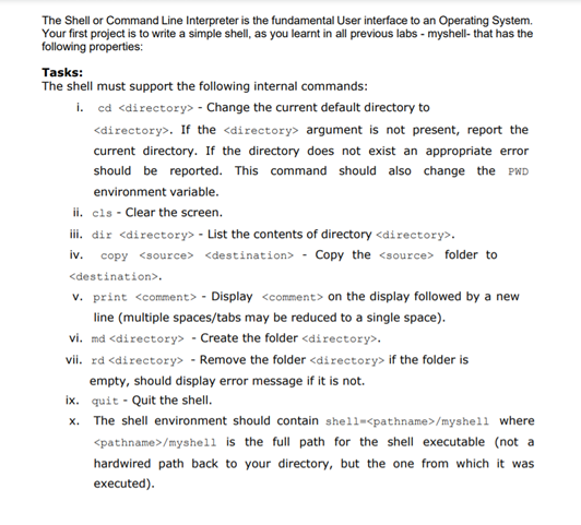 Shell script on ubuntu that satisfies the criteria The Shell or Command
