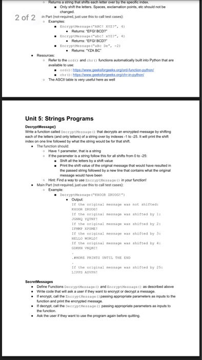 should have a header that includes a program name, description of the