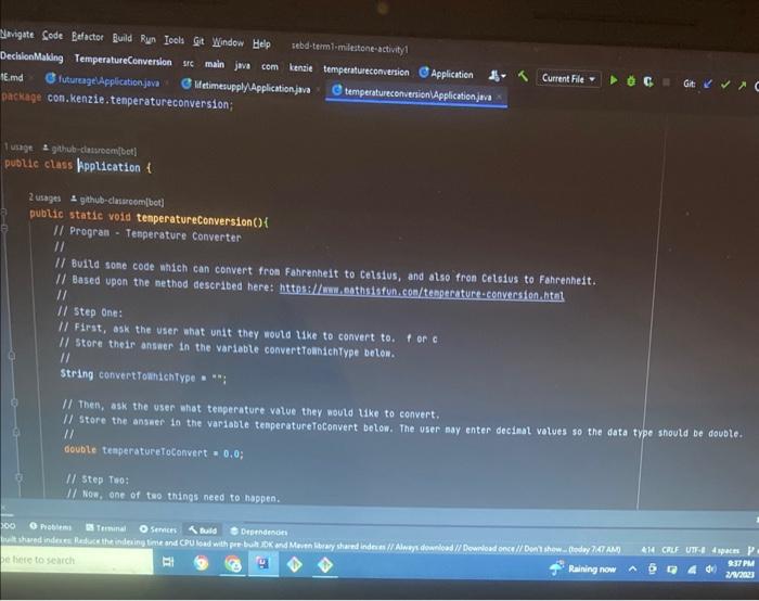 i need help doing this code its in step by step format
