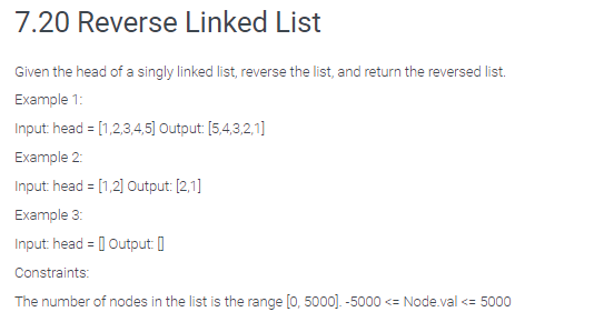 Please use the Java language only Given the head of a