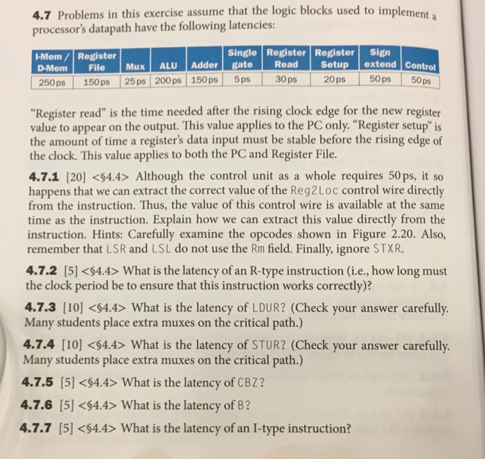  4.7 Problems in this exercise assume that the logic blocks used