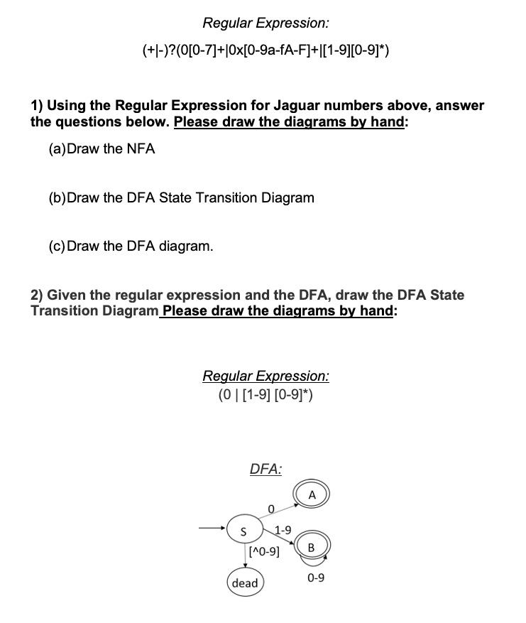  Regular Expression: (-|) Using the Regular Expression for Jaguar numbers above,