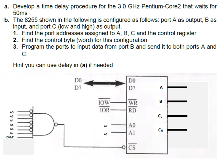  a. Develop a time delay procedure for the 3.0GHz Pentium-Core 2