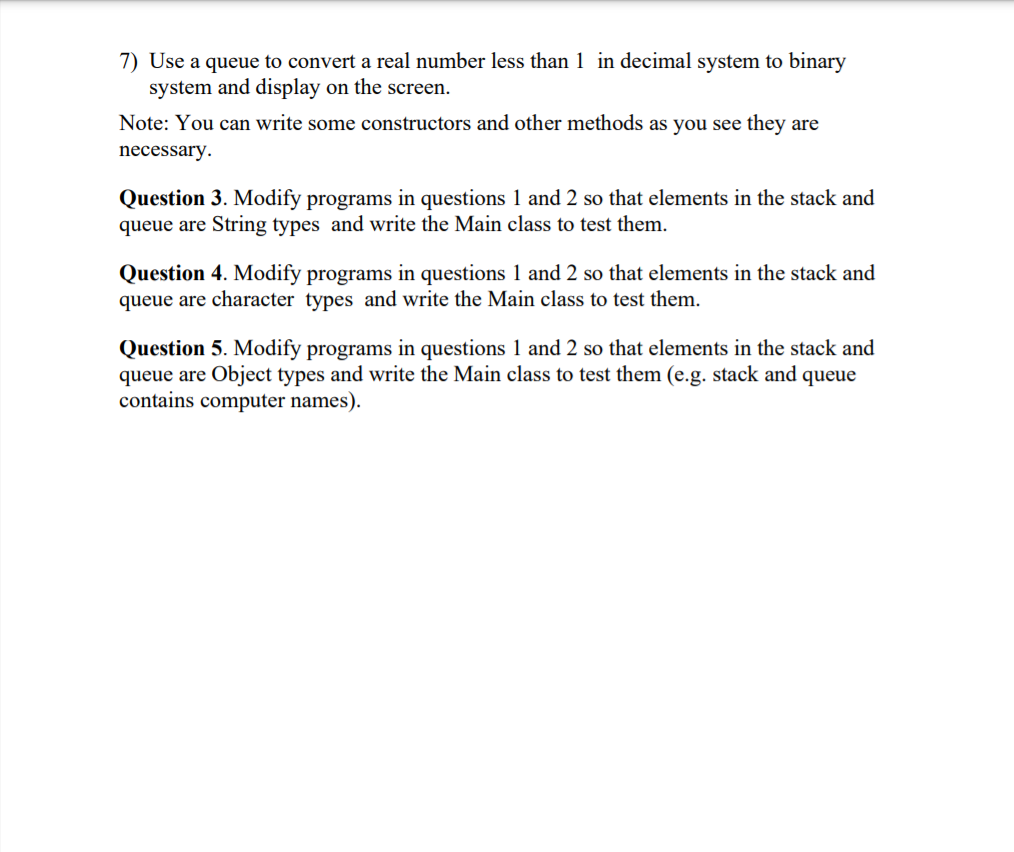 B- Practical exercises Question 1. Write a Java program to implement a