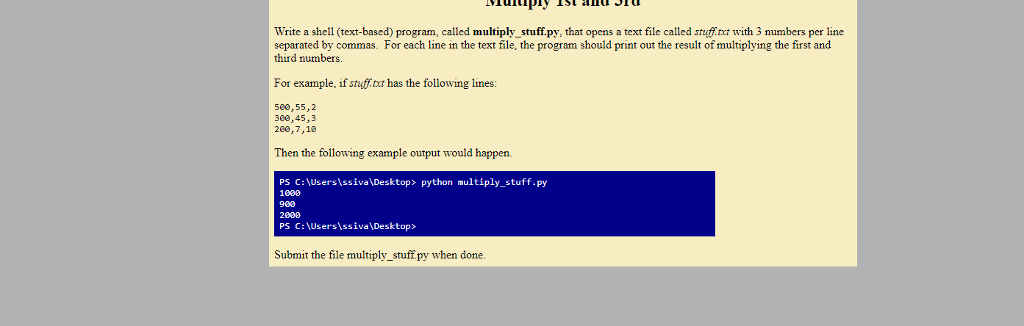py, that opens the file stuff.txt and prints out the first word