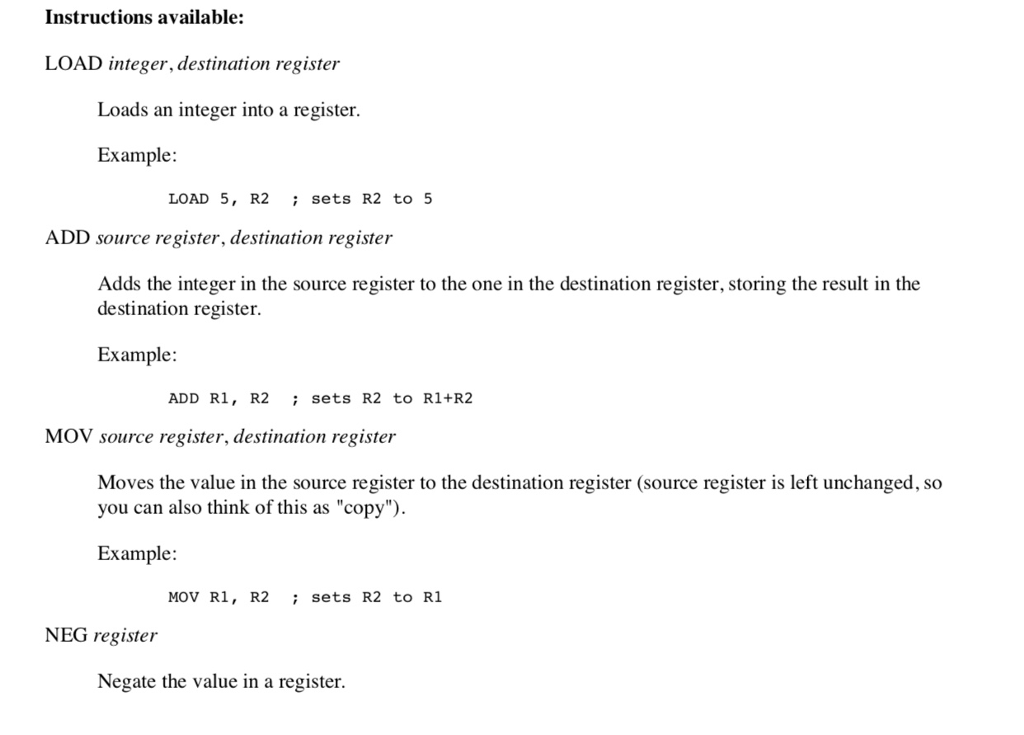 Write assembly programs to carry out the following operations. Problem 4: Assume