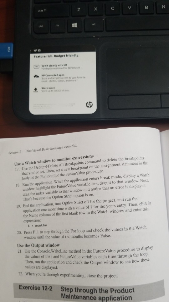 application PerfTip watch expression call stack Exercise 12-1 Use the debugging tools