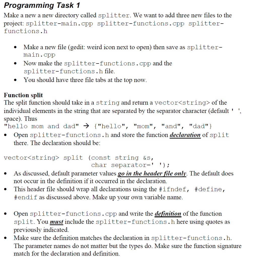 Need some help on C++ programming question. Thank you. Programming Task 1