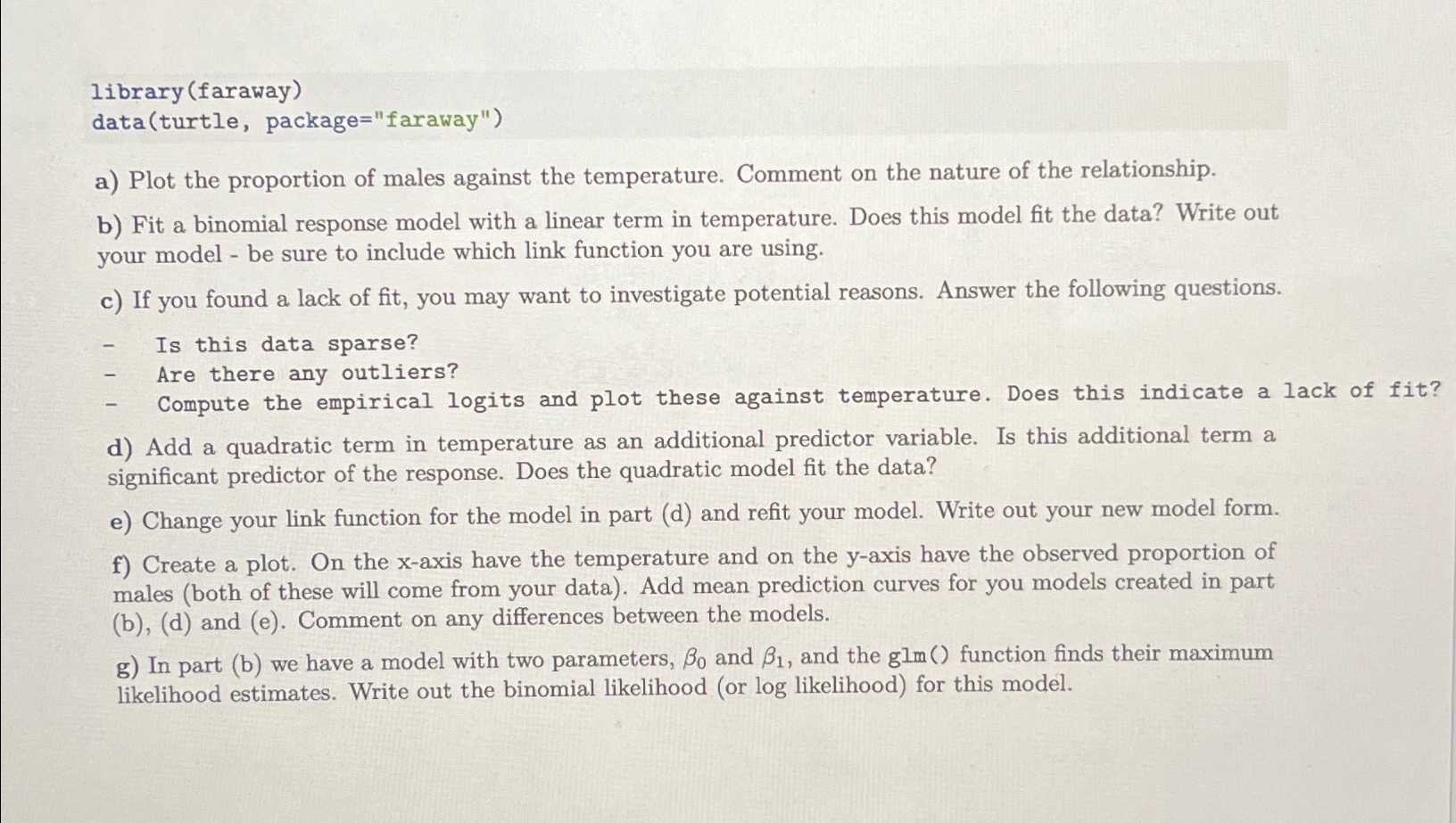  Please give all the answer in an rscript format. Need it