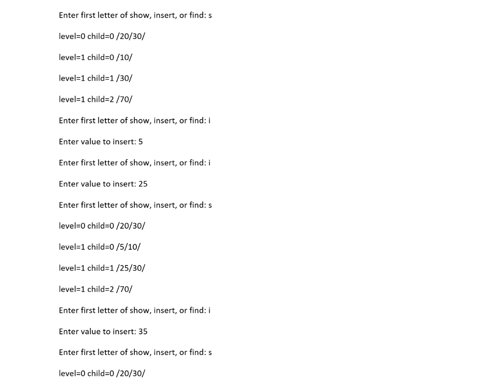 tree234.java program (Listing 10.1) so that it creates and works with 2-3