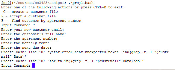 Below is my code and then the screen shots when running my