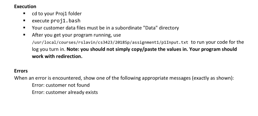 customer by apartment number" #starts the loop while read -p "Input Command: