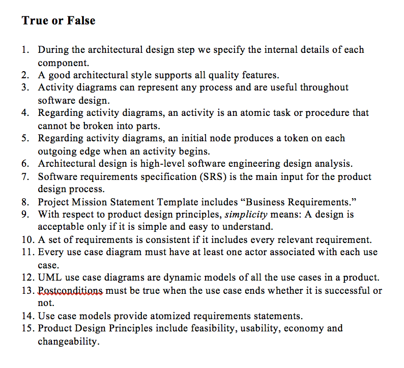 Software Engineering: During the architectural design step we specify the internal details