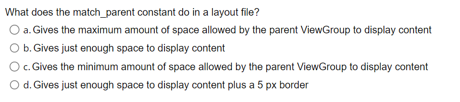 action taken when a user interacts with a widget b. a warning
