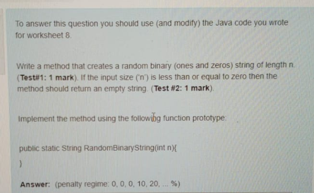use eclipse to solve this question. undefined To answer this question you