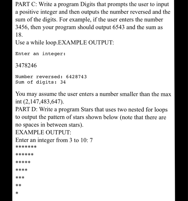  In JAVA writer program Digits that prompts the user to input