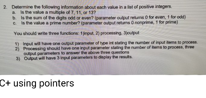 C programming Pointers #define Main () Determine the following information about each